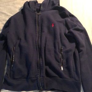 Navy polo zip up